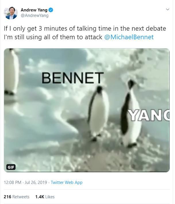 Yang tweet
